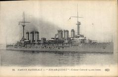 CPA Bateau de Guerre Edgar Quinet Croiseur Cuirasse