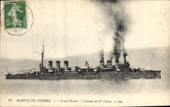 CPA Bateau de Guerre Ernest Renan Croiseur de 1ere classe
