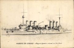 CPA Bateau de Guerre Edgard Quinet Croiseur de 1ere classe