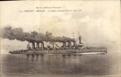 CPA Bateau de Guerre Ernest Renan Croiseur Cuirasse