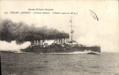 CPA Bateau de Guerre Edgar Quinet Croiseur Cuirasse