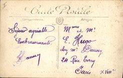 CPA Bateau de Guerre Brest Le pont national ouvert Sortie du croiseur d'estrees