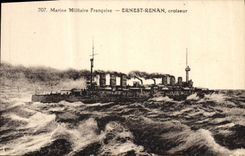 CPA Bateau de Guerre Ernest Renan Croiseur