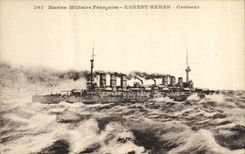 CPA Bateau de Guerre Ernest Renan Croiseur