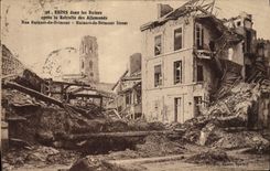 CPA Militaria Reims apres la retraite des allemands Rue Ruinart de Brimont 