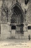 CPA Militaria Cathedrale de Reims Portail Nord ouest