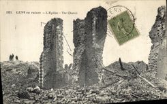 CPA Militaria Lens en ruines L'eglise