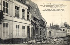 CPA Militaria Arras Dans la rue des Quatre Crosses 