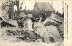 CPA Militaria Aspect de St Waast pres de Neuve Chapelle apres le passage des barbares