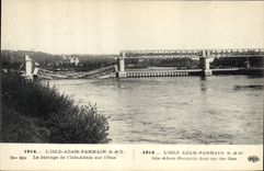 CPA Militaria L'Isle Adam Parmain Le barrage de L'Isle Adam sur l'Oise