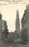 CPA Militaria La guerre 1914 15 Arras le Beffroi la veille de sa Chute vue prise de la rue Saint Ger