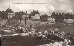 CPA Militaria Pont de Maxence Oise detruit par le Genie Francais 