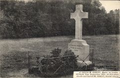 CPA Militaria Senlis guerre sep 1914 a cet endroit tirer et enterre M Odent Maire de Senlis 