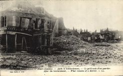 CPA Militaria Guerre 1914 1916 Albert Somme apres le bombardement ce qu'il reste d'une quartier 