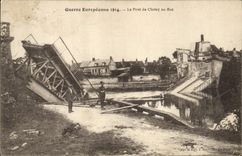CPA Militaria Guerre Europeenne 1914 le pont de Choisy au Bac 