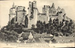 CPA Chateau de Pierrefonds en ruines