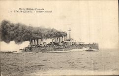CPA Bateau de guerre Edgar Quinet Croiseur Cuirasse