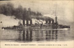 CPA Bateau de guerre Ernest Renan Croiseur corsaire de 1er rang