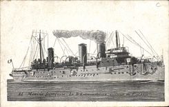 CPA Bateau de guerre Le d'Entrecasteaux Croiseur de 2eme classe