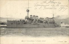 CPA Bateau de guerre L'Ernest Renan Croiseur Cuirasse