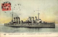 CPA Bateau de guerre Edgar Quinet Croiseur Cuirasse
