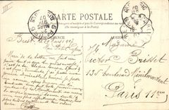 CPA Bateau de guerre Brest Le pont national ouvert Sortie du croiseur d'Estrees