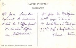 CPA Bateau de guerre Le D'Estrees Navire ecole Francais en rade a Anvers