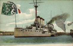 CPA Bateau de guerre Croiseur Cuirasse Edgar Quinet