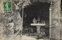 CPA Grotte Grottes Vendee Foret de Mervent Grotte du Pere Montfort