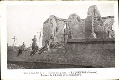 CPA Militaria Le Quesnoy Ruines de l'eglise et le cimetiere