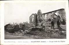 CPA Militaria Le Quesnoy Ce qui reste de l'eglise