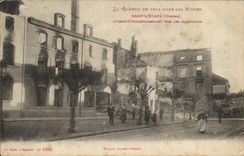 CPA Militaria Raon l'Etape Incendie volontairement par les Allemands