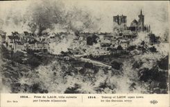 CPA Militaria Prise de Laon Ville ouverte par l'armee allemande