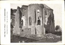 CPA Militaria Hebuternes L'eglise au 5 mars 1915