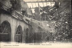 CPA Militaria Pont a Mousson Maison bombardee
