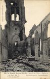 CPA Militaria Bataille de l'Yser Eglise de Pervysse apres le bombardement 