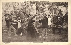 CPA Folklore Danse Bourbonnaise