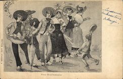 CPA Folklore Noce Bourbonnaise