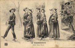 CPA Folklore Le Bourbonnais Une noce Mariage 
