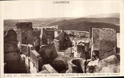 CPA Murols Aspect de l'interieur du Chateau de Murols vu du sommet du donjon Auvergne