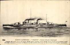 CPA Bateau de Guerre France Cuirasse d'escadre dreadnought