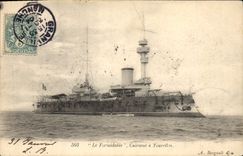 CPA Bateau de Guerre Le formidable Cuirasse a tourelles