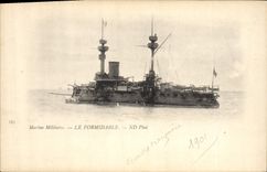 CPA Bateau de Guerre Le Formidable