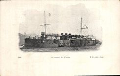 CPA Bateau de Guerre Le croiseur La Foudre