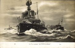 CPA Bateau de Guerre Le cuirasse Le Formidable 