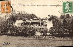 CPA Grotte Grottes Restaurant Camping des grottes d'Osselle Doubs