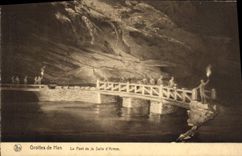 CPA Grotte Grottes de Han Le pont de la salle d'armes