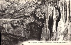 CPA Grotte Grottes d'Osselle Salle des rideaux