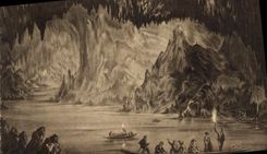 CPA Grotte Grottes de Han Le lac d'embarquement