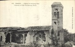 CPA Militaria Verdun L'eglise du Faubourg Pave